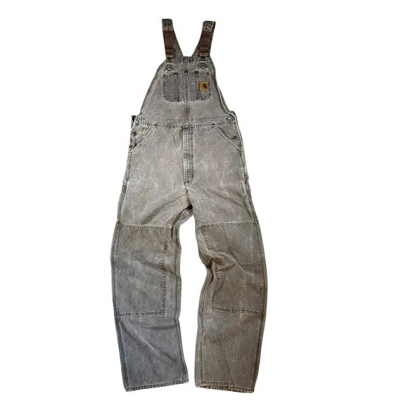 Vintage 80s Carhartt Double Knee Duck Bib Coveralls - 34x34